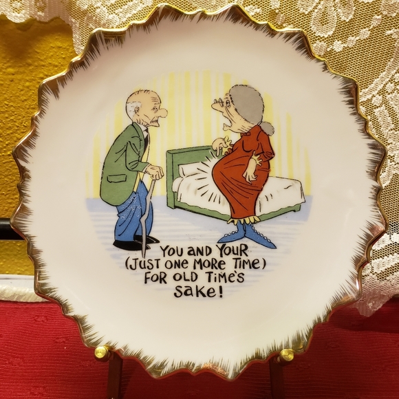 Vtg Plate "Just One More X, For Old Times Sake" - Picture 2 of 3